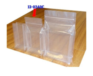 4" x 2.35" x 7.8" x 2.35" (10-16oz) Clear Stand-Up / Box Pouches