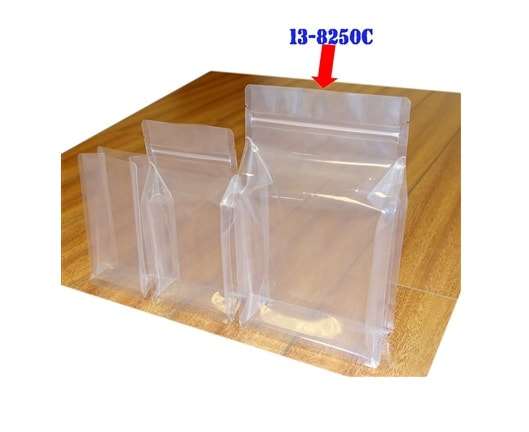 5.5" x 2.75" x 9.5" x 2.75" (20-30oz) Clear Stand-Up / Box Pouches / 1,000