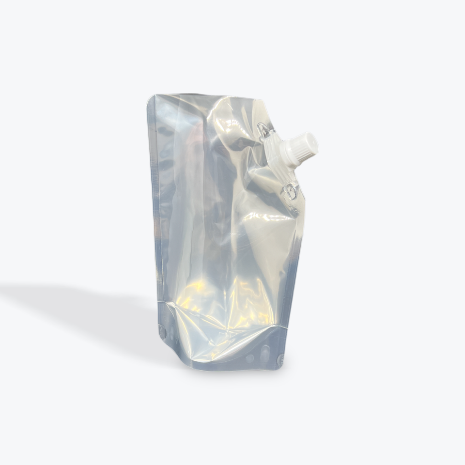 13-16oz Stand-Up Pouches for Liquids w/ Screw Cap - 500 pack - 5.25" x 8" x (1.5"+1.5")