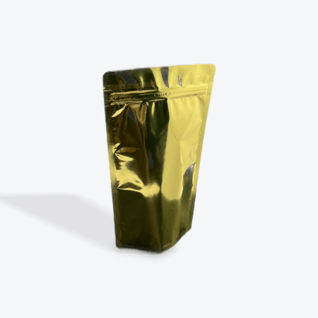 18 oz Gold Stand Up Pouches - Gold/Gold - 1000 Pack - 6" x 10" x (1.5" + 1.5")