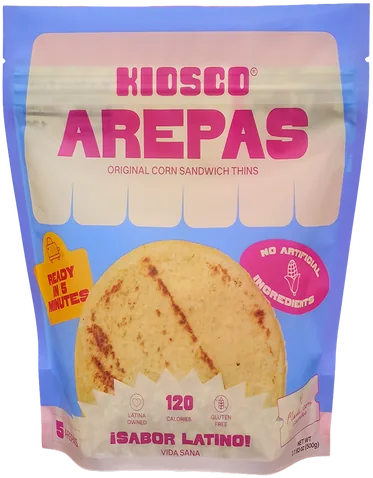 Kiosco Arepas printed stand-up pouch